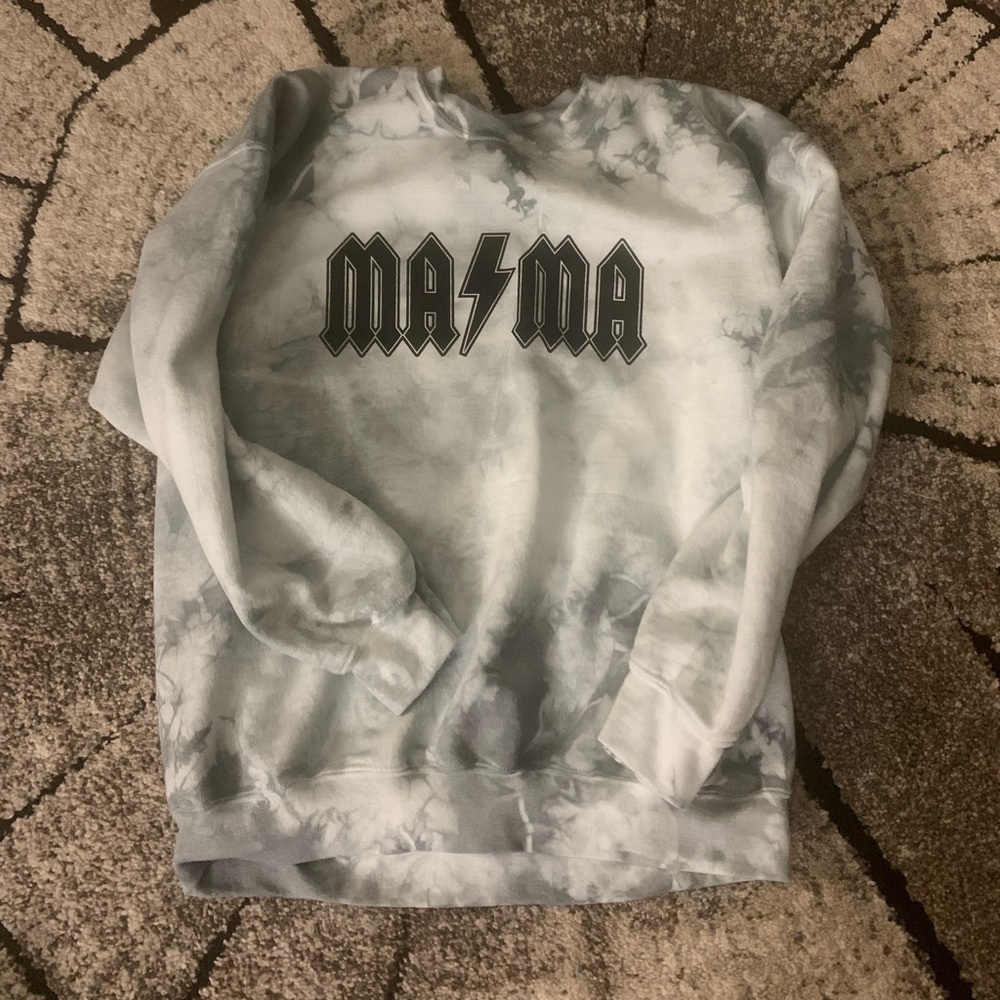 Mama grey tie dye